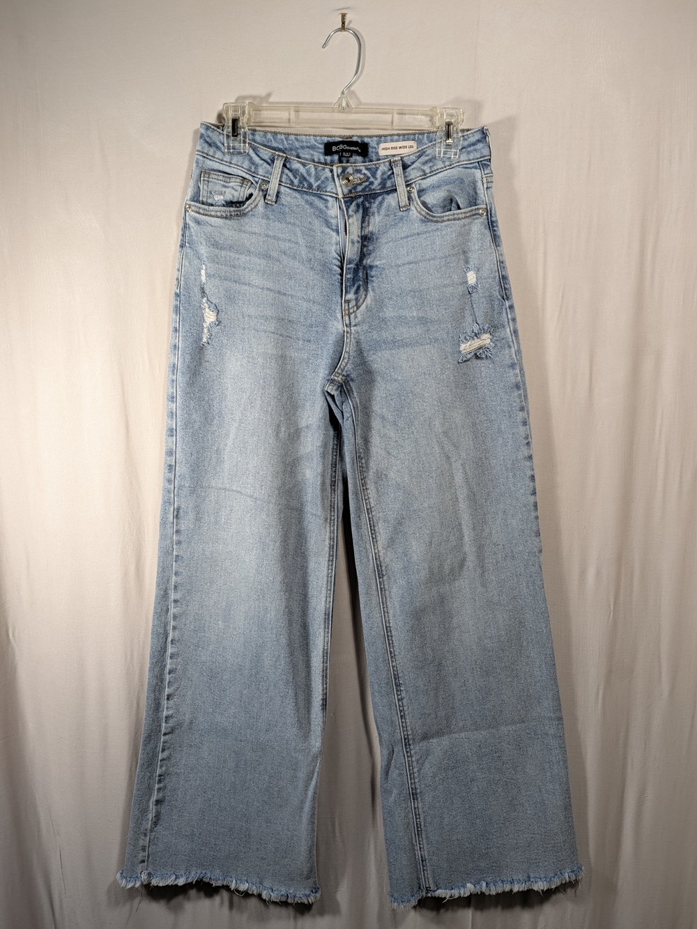 BCBG High Rise Wide-Leg Distressed Women’s Jeans